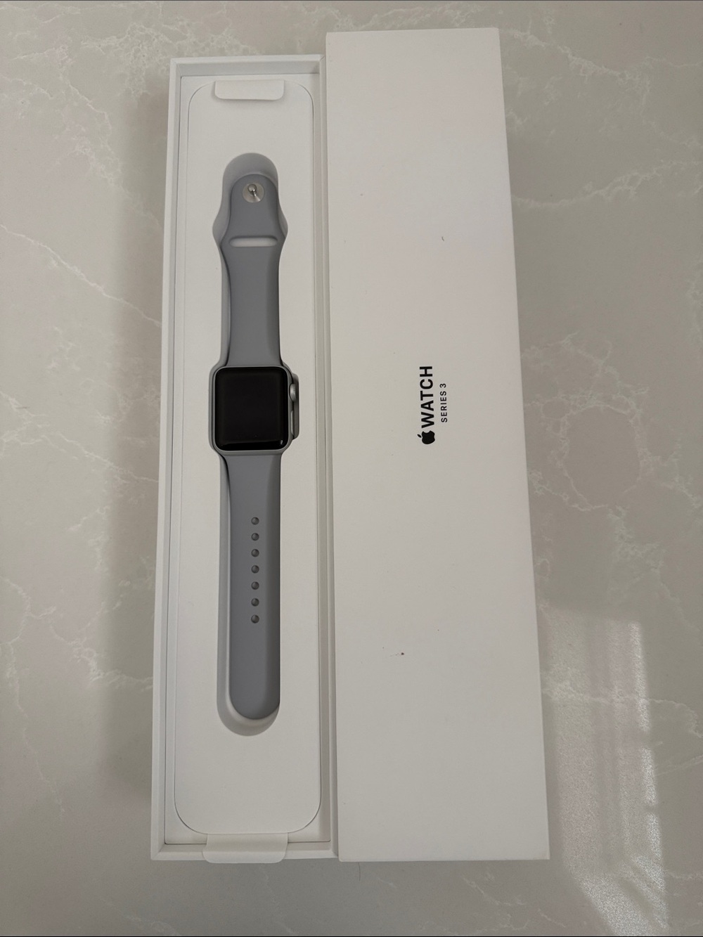 Apple Watch Series 3 Silver Case with Gray Sport Band